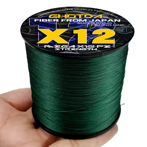 GHOTDA Braided Fishing Line 12/8/4 Strands PE Multicolor Fishing Lines Multifilament 300m Strong Str