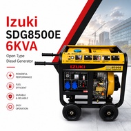 Izuki SDG8500E 6KVA Open Type Diesel Generator