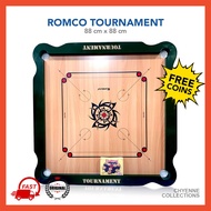 Tournament 88cm Carrom Board FREE premium Carrom Men • Romco Board Good Quality Papan Karom