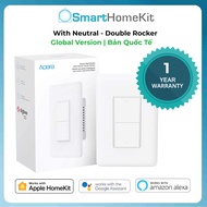 Công tắc chữ nhật Aqara Q1 Smart Wall Switch US - chống cháy chống quá tải - Tương thích Apple HomeK