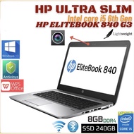 Laptop HP ELITEBOOK ultra slim G3 i5-6300u 6th gen 14" RAM DDR4 hard disk HDD SSD win10 mouse pad we