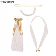 TPKSFSF98KF Doll Clothing Set, White and Gold Metal Chain Accents Doll Princess Outfit, Gifts Draped