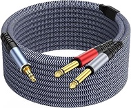 1/8 Stereo to Dual 1/4 Mono Cable 10ft, 3.5mm to Dual 1/4 Cable, 1/8 inch TRS Stereo to Dual 1/4 inc