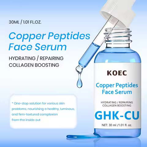 30ml Hyaluronic Acid GHK CU Copper Peptides Facial Serum Deep Hydration Repair Skin Barrier Anti-Wri