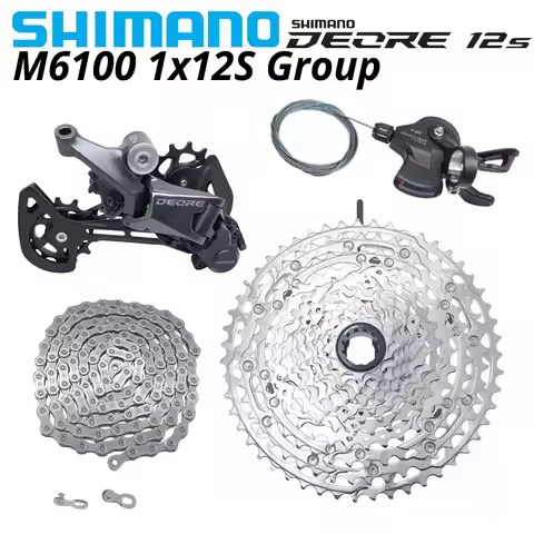 Shimano Deore M6100 1X12 Speed Groupset for MTB Mountain Bike 12V Shift Lever CN RD Derailleurs 51T 