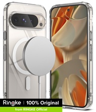 Ringke Fusion แม่เหล็กใช้ได้กับเคส Google Pixel 9 Pro/pixel 9ด้านหลังแข็งใส TPU นุ่มกันกระแทกบัมเปอร