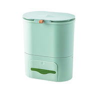 -Capacity Sliding Wall-Mounted Trash Can with Lid, Kitchen Cabinet Door Hanging, Recycling Station