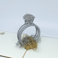 CUTE 3D RING GREETING CARD WISHES CARD