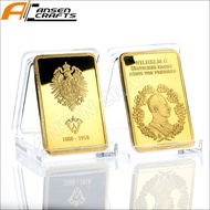 new 1 Oz .999 Gold Bar German Emperor William II and 1888-1918 Bullion Ingot Bar