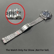 21mm strap For Rolex Datejust 41mm 126334 Silver Steel Jubilee Watchband Bracelet