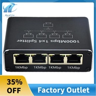 Gigabit Network Splitter 1-To-4 Network Cable Splitter RJ45 Network Port Ethernet Splitter Suitable 