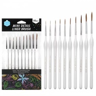 (1 Set) Liner Brush Set 10Pcs Size 00000/000/00/0/1/2/3/4/5/6 Painting Brush Detailing Pointed Tip N