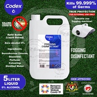FREE SHIPPING!Ready stock codex fogging 5L READY STOCK CODEX fogging sanitizer 5Liter 消毒喷烟器 使用在喷烟器