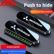 Mitsubishi Mirage Car Phone Number Card Temporary Parking Card Plate Can Be Hidden Telephone Number 