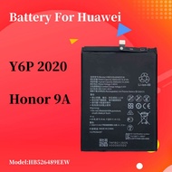 Battery Compatible For Huawei Y6P 2020 MED-LX9 / Honor 9a Bateri HB526489EEW y6p