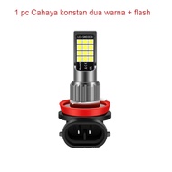 Monqqii Lampu Led Fog Lamp 35W 12V Mobil H11 Dua Warna Selalu Cerah Putih + Cahaya Emas Lampu Mengem