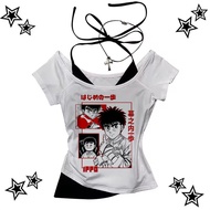 Hajime No Ippo Teen Kawaii Graphic T-Shirt - Pastel Vintage Style