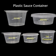 BEKAS SOS / PLASTIC SAUCE CONTAINER (1oz / 2oz / 4oz ) (50pcs/100pcs) Food Storage Container