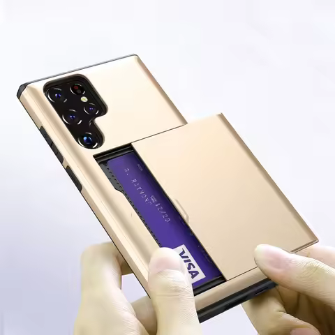 Samsung S22 Ultra Business Case For Samsung Galaxy S22 Ultra S21 S20 FE Plus Slide Armor Card Slots 