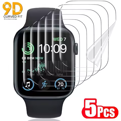 5PCS Hydrogel Film for Apple Watch 5 6 SE 40MM 44MM 42MM 38MM Screen Protector Apple Watch Ultra 49M
