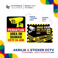 ACRYLIC & 24-HOUR CCTV STICKERS 24-HOUR CCTV INFO BOARD/ 24-HOUR CCTV POSTER/
