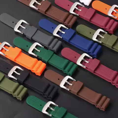 For Seiko Strap 22mm Rubber Silicone Watch Band for Seiko No. 5 ProspexSNE53 Water Ghost Canned Men'