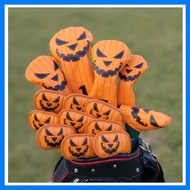 Golf Pumpkin Fun Club Protective Cover Wooden Club/Putter/Iron Cute Naughty Ghost/Halloween Scenery 