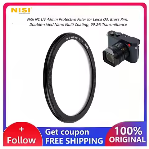 NiSi 43mm NC UV Filter Custom Designed For Leica Q3 Ultra Slim Flush Profile Water Oil Repellent Opt