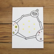 【信紙】 白熊四色信紙(星星)18613