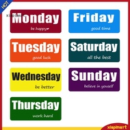 {xiapimart}  Steel Cabinet Magnets Refrigerator Magnet Set Colorful Days of Week Fridge Magnet Set f