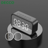 DECCO Bluetooth Speaker Alarm Clock LED Electronic Clock Temperature Snooze HD Mirror Audio - Fulfilled by DECCO