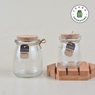 Glass Jar 100ml 150ml 200ml Glass Bottle Glass Bottle Wish Jar Cork Cap 100 ML 150 ML 200 ML