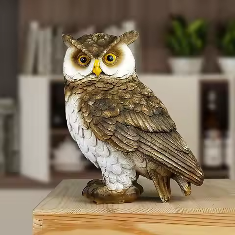 Owl Statue Home Decor Living Room Decorations Owls Figurines For Home Decorations Office Decor B3F0