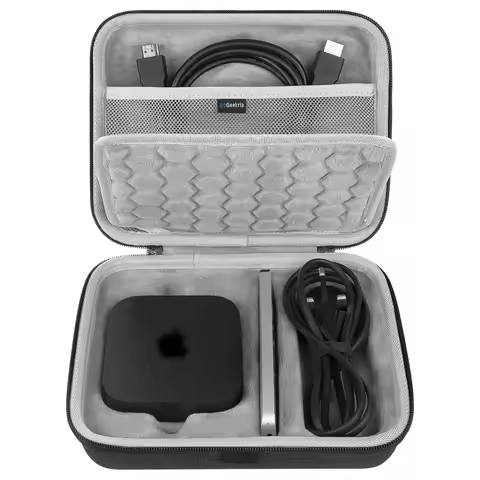 Geekria Hard Shell Travel Carrying Case, Compatible with Apple TV 4K 2024 3rd Generation, Apple TV 4