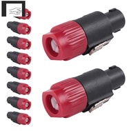 10PC 4Pin NL4FC Speaker Connector Ohm Plug Speaker Audio Cable Adapter Twist Lock 4Pin Speakon Femal