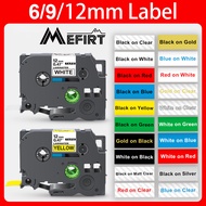 6-9-12mm Compatible for Brother Label Tape TZe-231 tze231 tze131 TZE631 Laminated Tape for Brother P