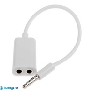 3.5mm AUX 1 Male To 2 Female Audio Headphone Headset Earphone Splitter Cable adapter Y Splitter Cable for PC Cellphone LDYLIST