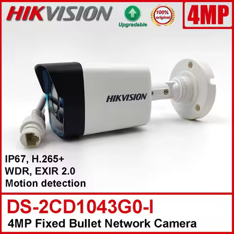 Original Hikvision DS-2CD1043G0-I 4MP POE IR H.265 IP67 WDR Network Bullet IP Camera