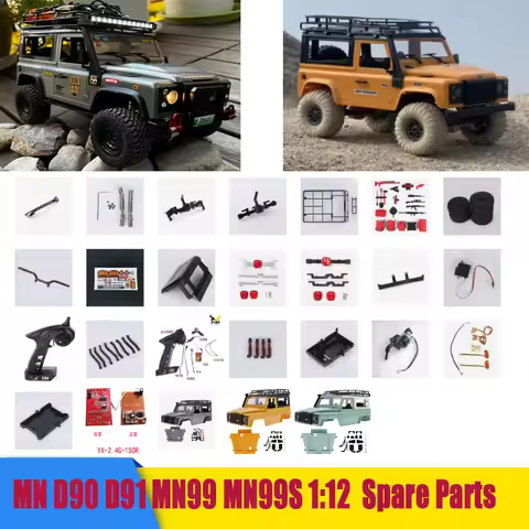 MN D90 D91 MN99 MN99S 1:12 RC Car Spare Parts Upgrade Accessories Car Shell Tire Bumper Drive Shaft 