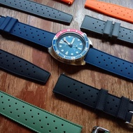 BEST rubber strap tropic Watch strap 18mm 20mm 22mm rubber Watch strap - Navybiru, 22mm