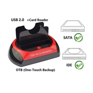 All in 1 HDD Docking 2.5"/3.5" Card Reader IDE SATA Dock Station OTB FunctionMY