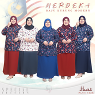 🎀Plus Size🎀 Baju Kurung Moden with Merdeka Print by Haute Binti Muslimah