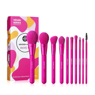 Bộ cọ trang điểm Eigshow vegan sets into series with 10 piece brush kit magenta