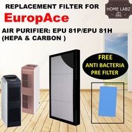 Compatible Replacement filter for Europace EPU81P EPU81H air purifier (FREE ANTI BACTERIA LAYER)