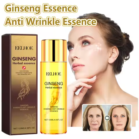 EELHOE Ginseng Anti Wrinkle Serum Polypeptide Anti-Ageing Essential Oil Tighten Moisturizing Smooth 