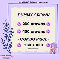Avakin Life : Crowns Dummy Account For Gifting