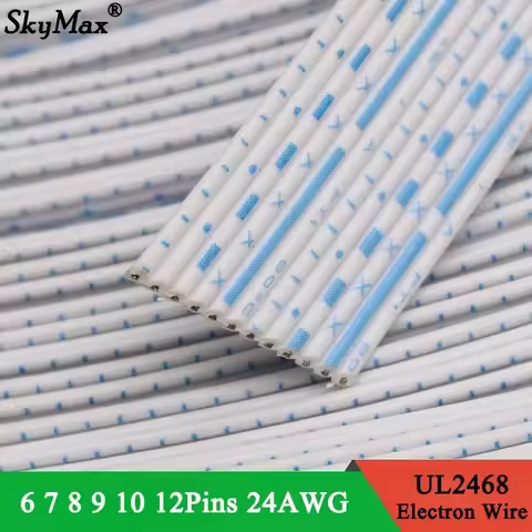 UL2468 24AWG Electron Wiring 6 7 8 9 10 12 Pins Extended Power Connect Cable PVC Insulated Copper Li