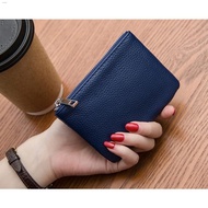 SB2 ◑Leather Card Coin Bank Note Key Short Small Purse Wallet Pouch With Zip