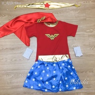 ♣✿Kids Girl costume Wonderwomen/BatGirl/CapGirl/SpiderGirl/Supergirl Costume Dress