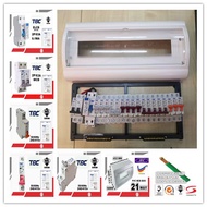 21 WAY Distribution Box DB Full Set Signal Phase 63a RCCB 0.1ma C/W MianSwitch 2Pole McB Foc Mcb Bar